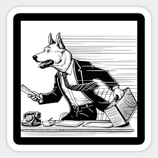 In pursuit of time - Corporate Dog Sticker